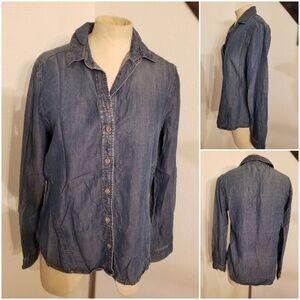 Cloth & Stone Chambray Top Sz S Button Up Tunic